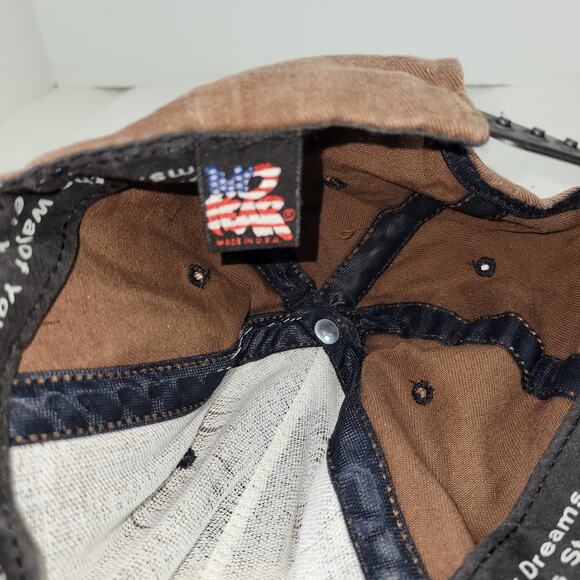 Vintage No Fear Hat Cap RN 86611 90s Made in USA Y2k Grunge Brown Snapback 90 - Picture 7 of 12